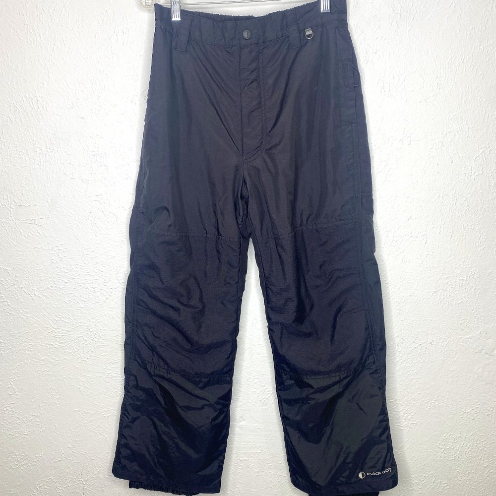 Black Dot, youth size Large, black, water resistant,  snow pants EUC.